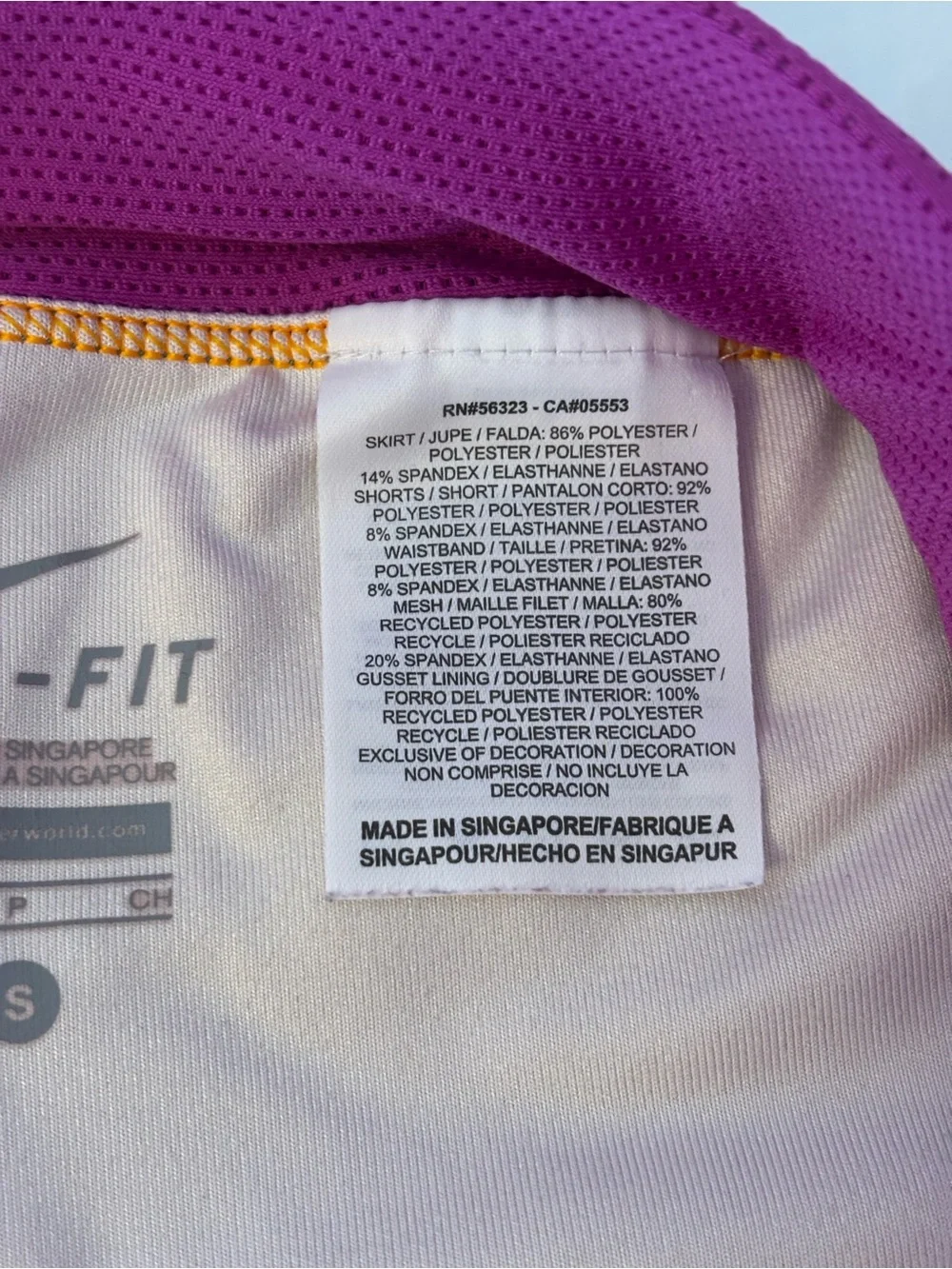 Nike Women's Teal Tennis Skirt with Purple Trim